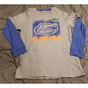 Florida Gators Shirt Youth Large (16-18)L/S Tshirt Colosseum Athletics Gray/Blue